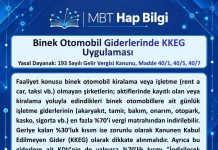 Binek Otomobil Giderlerinde KKEG Uygulaması