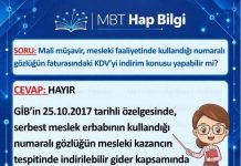 SORU :Mali müşavir, mesleki faaliyetinde kullandığı numaralı gözlüğün faturasındaki KDV’yi indirim konusu yapabilir mi?