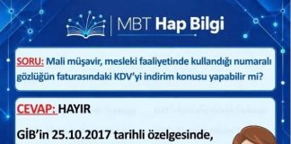 SORU :Mali müşavir, mesleki faaliyetinde kullandığı numaralı gözlüğün faturasındaki KDV’yi indirim konusu yapabilir mi?